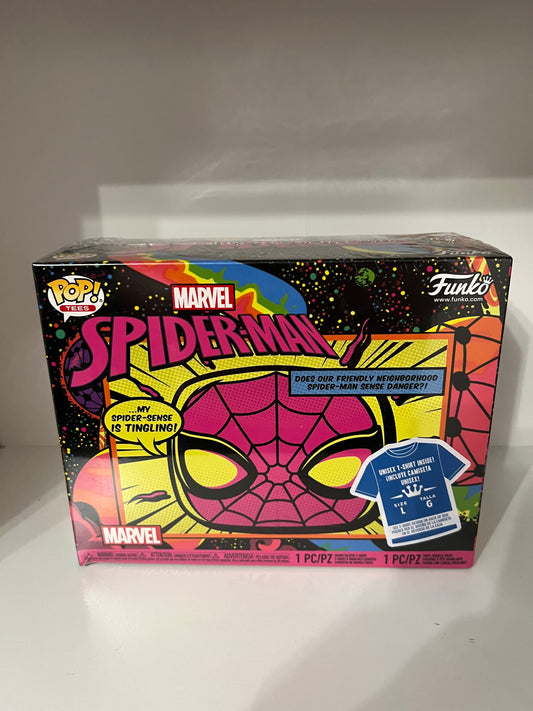 #652  Spiderman Blacklight Tee set - Spiderman